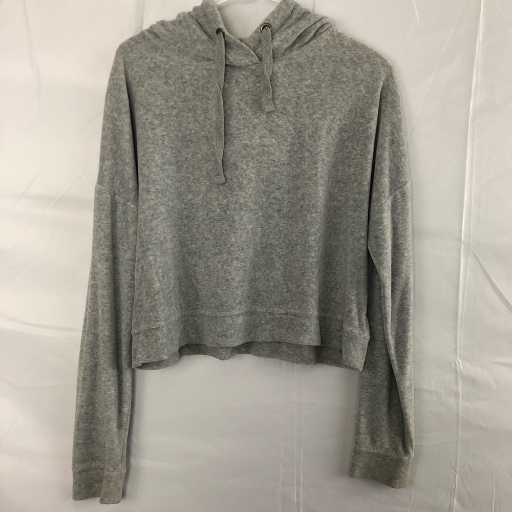 Cropped Pull Over Hoodie